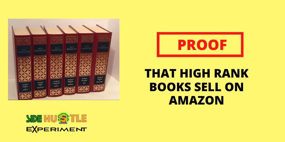 Proof That High Rank Books Sell on Amazon